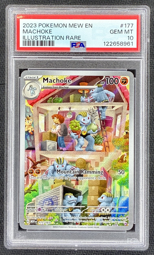 PSA 10 Machoke 2023 Pokémon Scarlet & Violet 151 Illustration Rare #177/165 Pokémon Card