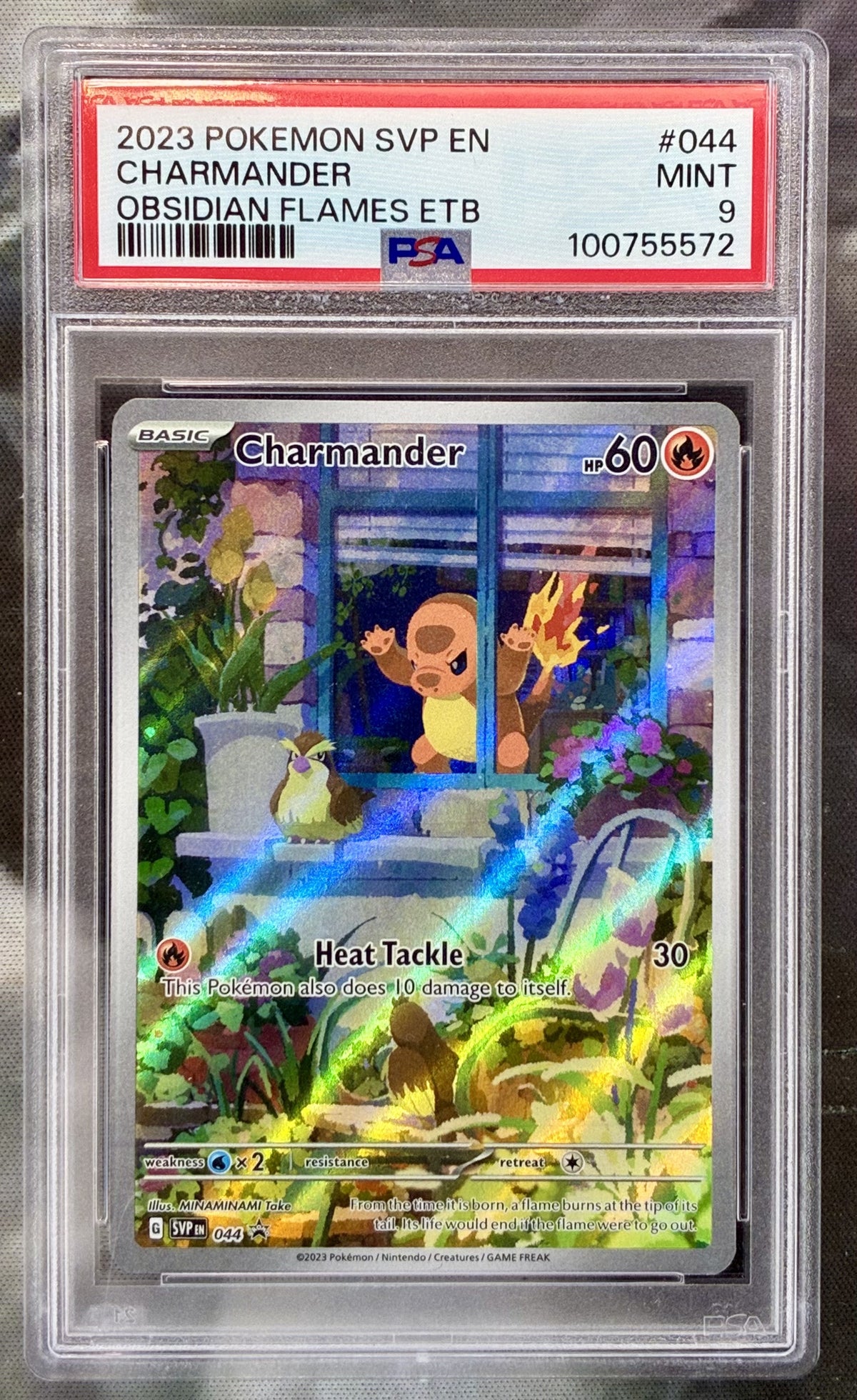 Pokémon Charmander SVP 044 Obsidian Flames ETB Promo PSA 9 Mint