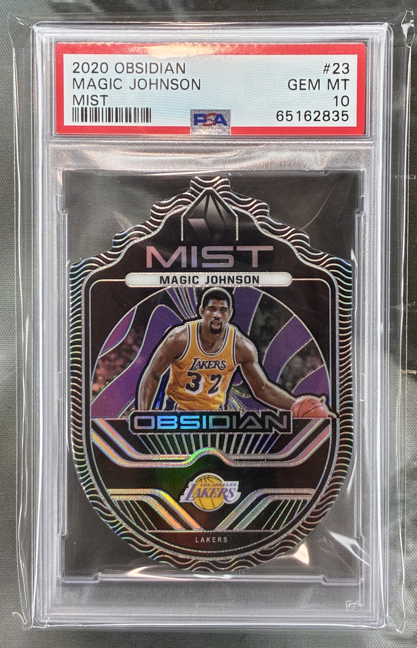 2020–21 Panini Obsidian Magic Johnson Die-Cut SP Mist #23 PSA 10 Gem Mint