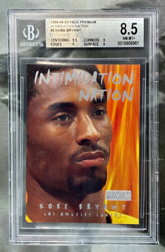 1998–99 SkyBox Premium Intimidation Nation Kobe Bryant Insert BGS 8.5