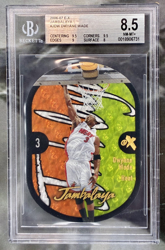 2003–04 E-X Jambalaya #3 Dwyane Wade Rookie Card BGS 8.5