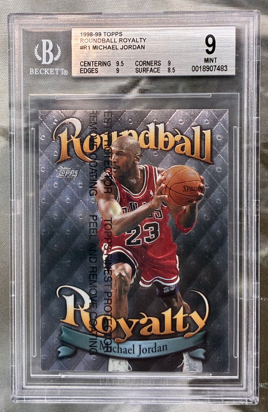 1998–99 Topps Michael Jordan Roundball Royalty #R1 Chicago Bulls BGS 9 Mint