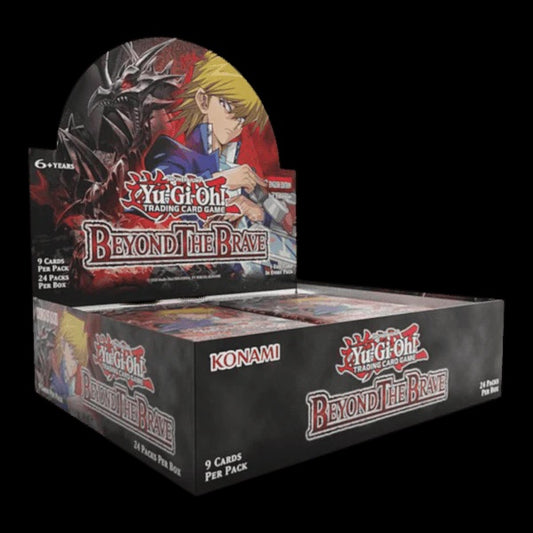 Yu-Gi-Oh! TCG Beyond the Brave sealed booster box containing 24 booster packs with 9 trading cards per pack.