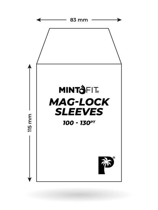 MintFit Mag-Lock Card Case Sleeves (100pt–130pt) – 100 Pack