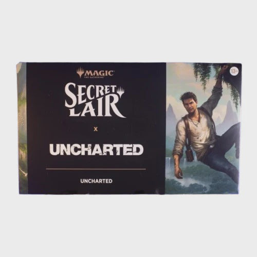 "Magic: The Gathering Secret Lair x Uncharted card featuring exclusive Uncharted-inspired artwork."
