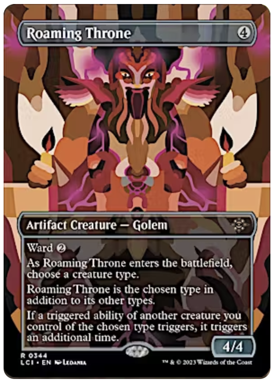 Roaming Throne (0344 – Borderless) | The Lost Caverns of Ixalan Variants | MTG Near Mint