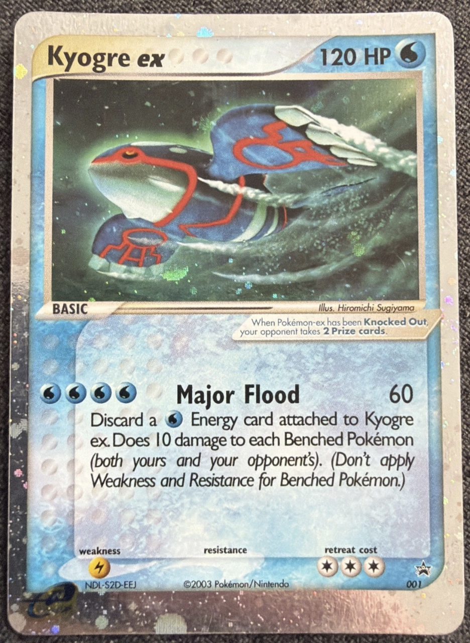 Pokemon Kyogre EX Holo 001 Nintendo Promo LP-MP Card