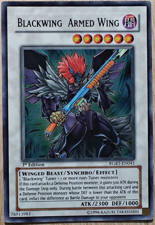 Blackwing Armed Wing RGBT-EN041 1st Edition Super Rare Yu-Gi-Oh Card NM