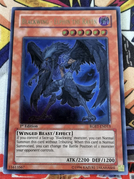 Blackwing Elphin the Raven RGBT-EN013 1st Edition Ultimate Rare Yu-Gi-Oh Card NM