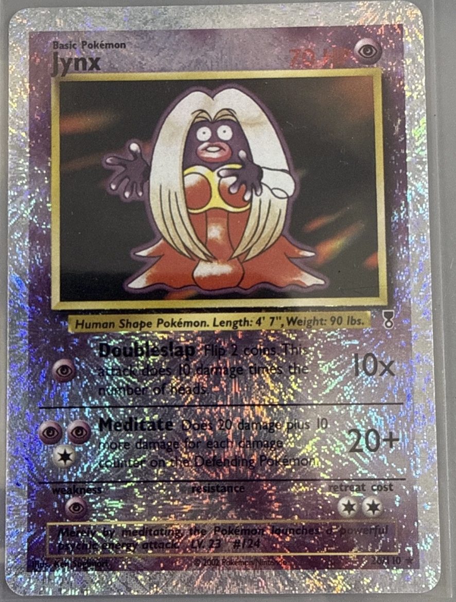 2002 Pokémon Jynx 26/110 Legendary Collection Reverse Holo Rare English card in Lightly Played condition.