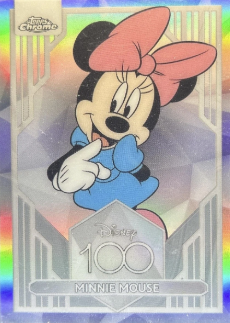 2023 Topps Chrome Disney 100 Minnie Mouse Refractor #23 trading card