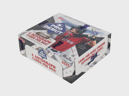 “2025 Topps Pro Debut Baseball Hobby Box sealed MLB prospect product.”