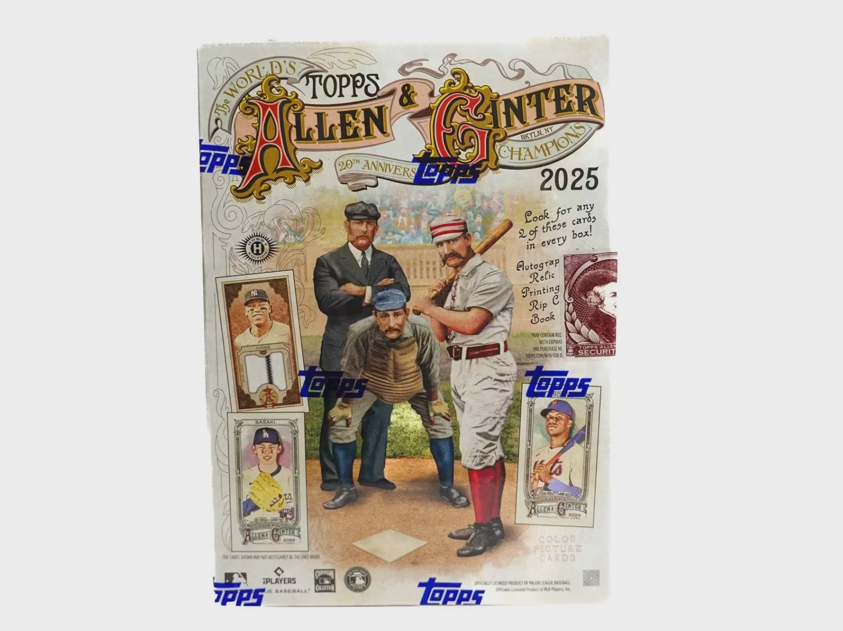 2025 Topps Allen & Ginter Baseball Hobby Box sealed hobby box with classic Allen & Ginter cards and inserts.