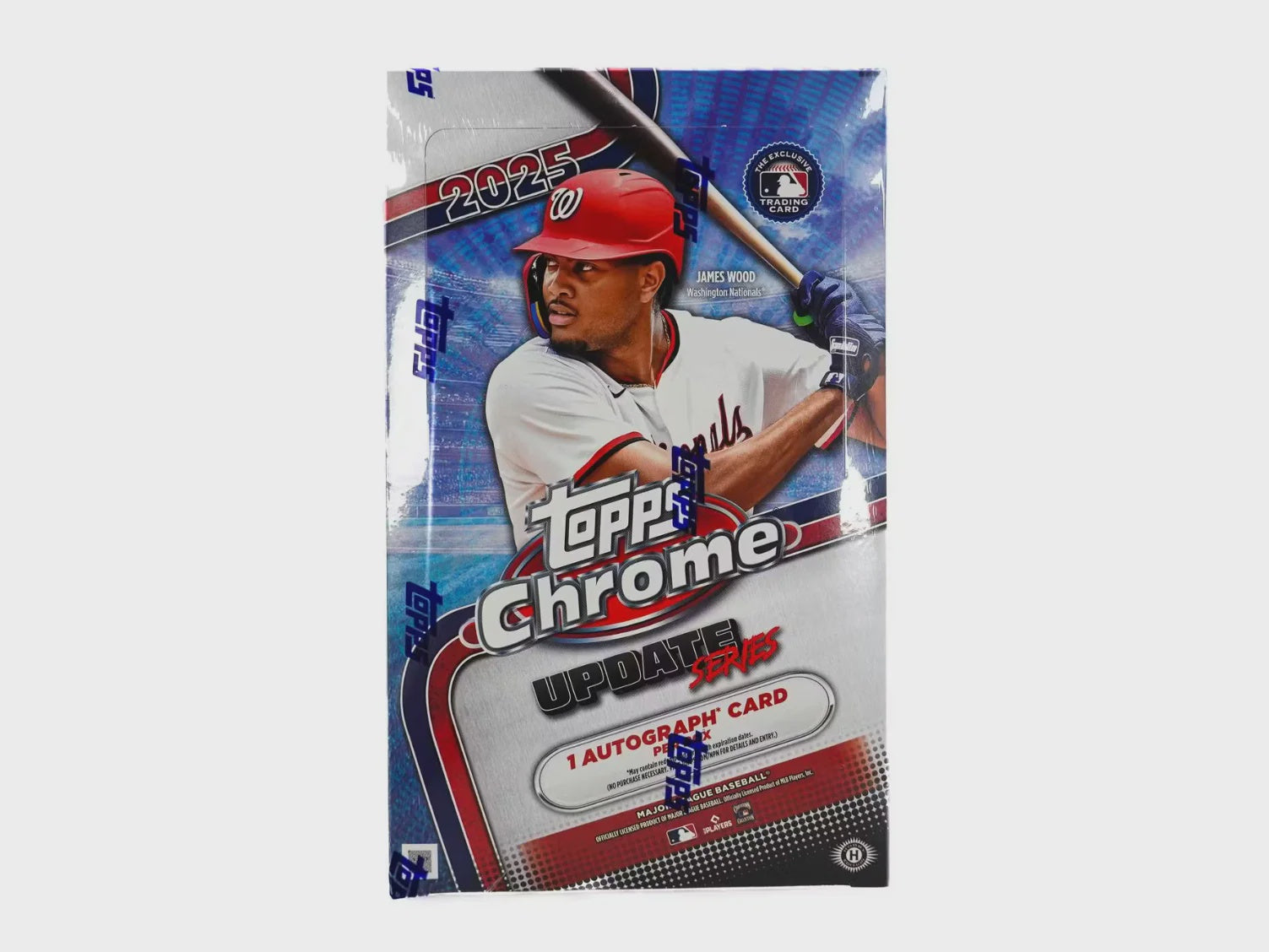 2025 Topps Chrome Update Series Baseball Hobby Box sealed hobby box with autograph, rookies and Chrome parallels