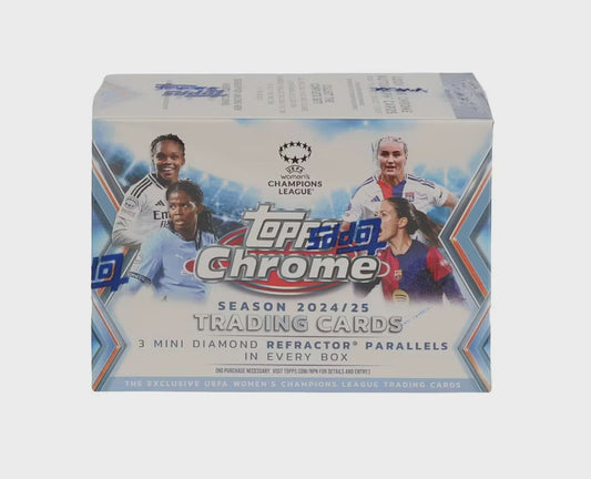 2024/25 Topps Chrome UEFA Women’s Champions League Soccer Blaster Box (7-Pack)