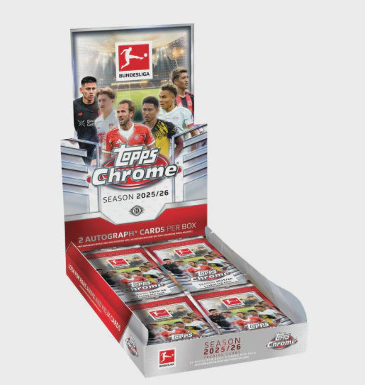 2025-26 Topps Chrome Bundesliga Soccer Hobby Box cards