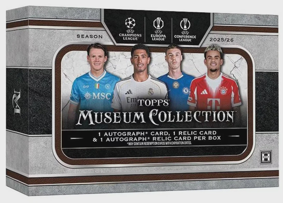 PREORDER: 2025/26 Topps Museum Collection UEFA Hobby Box (August 13)