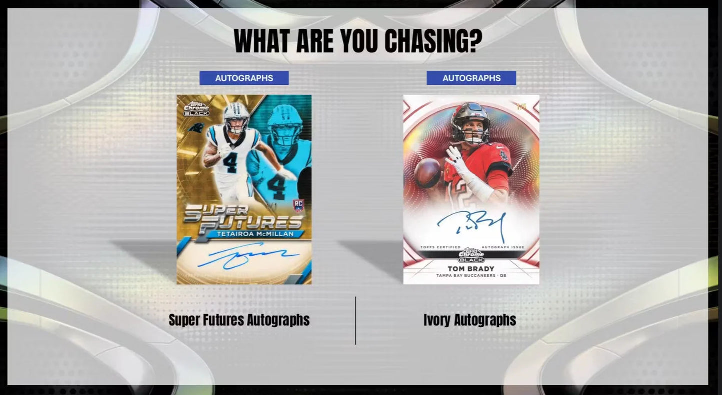 2025 Topps Chrome Black Football NFL Hobby Box (Pre-Order: July 10)