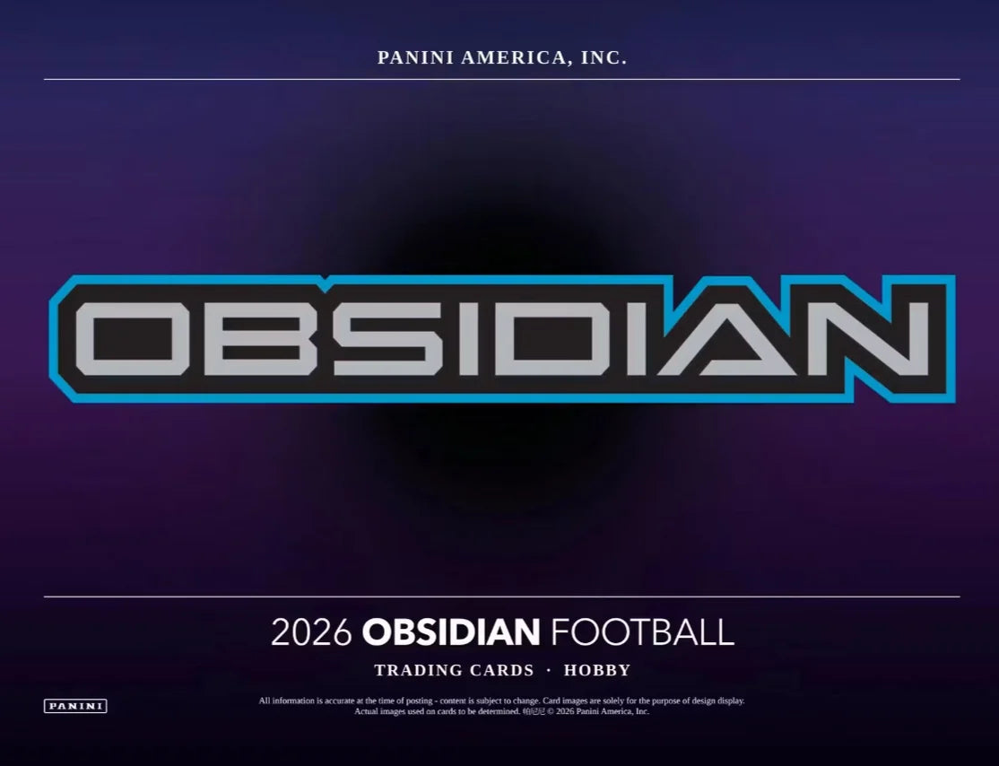 Front of PREORDER 2026 Panini Obsidian NFL Football Hobby Box –