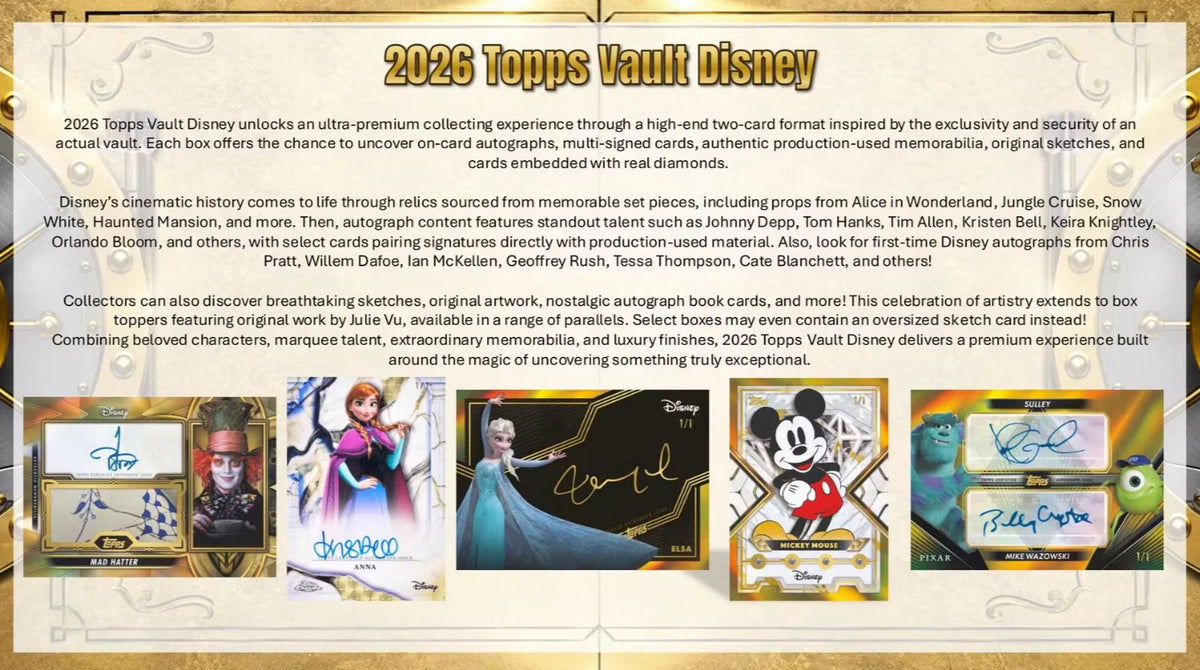 2026 Topps Vault Disney Hobby Box