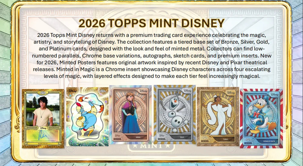 Pre Order 2026 Topps Disney Mint Hobby Box