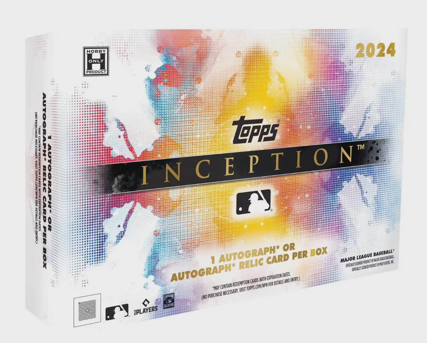 2024 Topps Inception Baseball Hobby Box sealed product featuring MLB rookies and on-card autographs