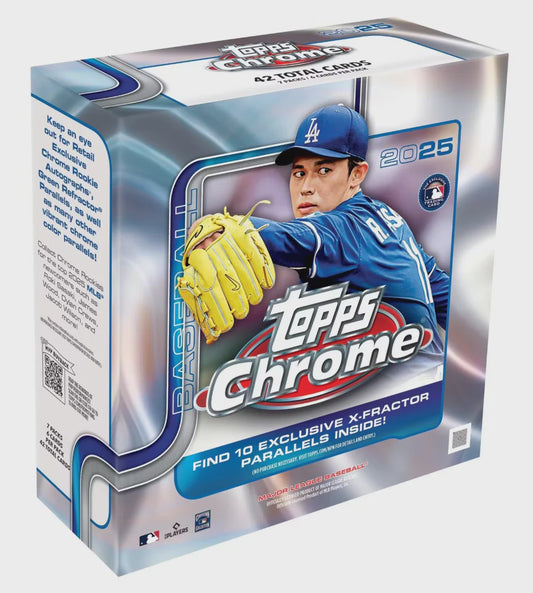 2025 Topps Chrome Baseball Mega Box – Sealed MLB Trading Cards
