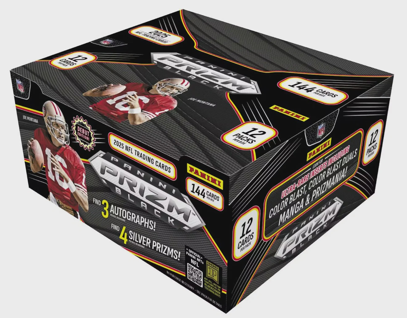 2025 Panini Prizm Black Football Hobby Box sealed box pre order release March 19