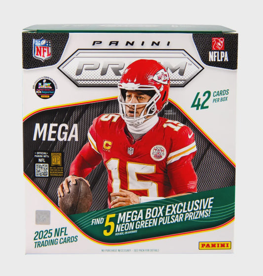 2025 Panini Prizm Football Mega Box Neon Green