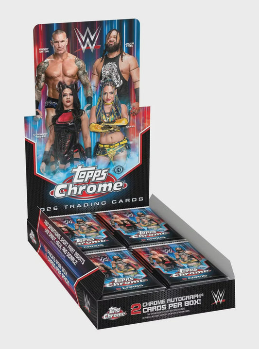2026 Topps Chrome WWE Wrestling Hobby Box sealed product