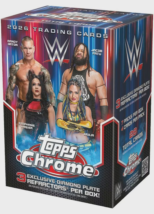 2026 Topps Chrome WWE Wrestling Blaster Box sealed product