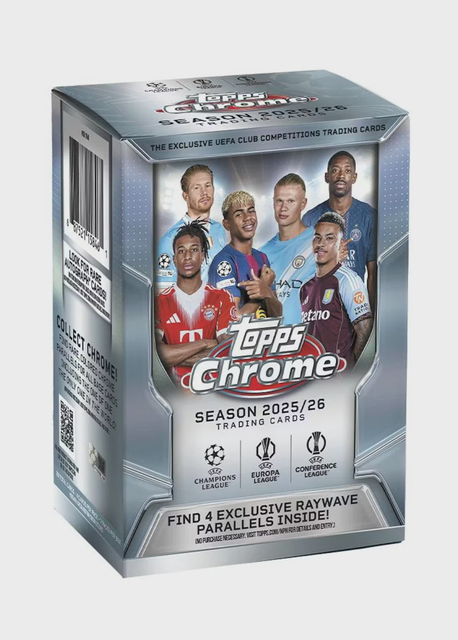 2025/26 Topps Chrome UEFA Club Competitions Soccer Blaster Box