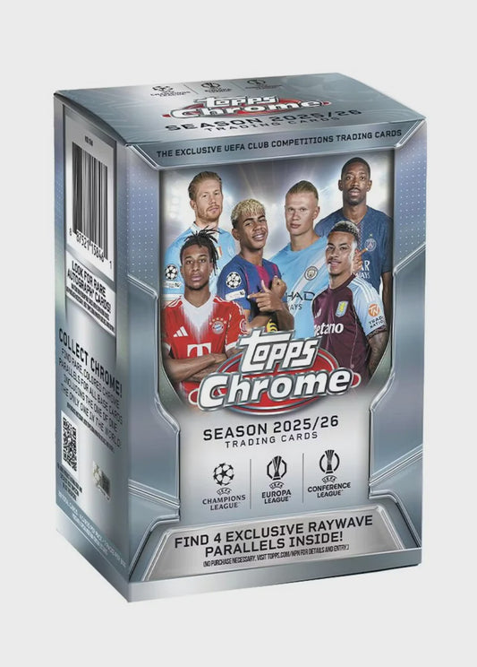 2025/26 Topps Chrome UEFA Club Competitions Soccer Blaster Box