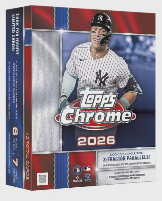 PREORDER: 2026 Topps Chrome Baseball Mega Box (July 22)