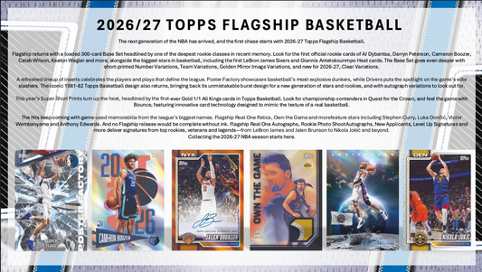 Front of PRE ORDER 2026-27 Topps Flagship Basketball Hobby Box – 20 Packs