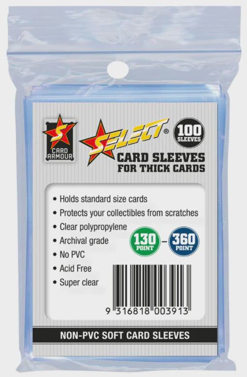 select thick card sleeves (100 pack)