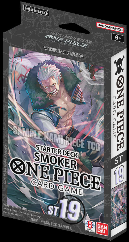 One Piece Card Game: Starter Deck Display – (Black) Smoker [ST-19] -