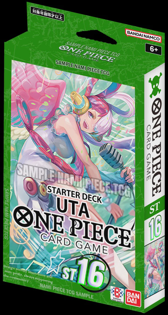 One Piece Card Game: Starter Deck Display – (Green) Uta [ST-16]