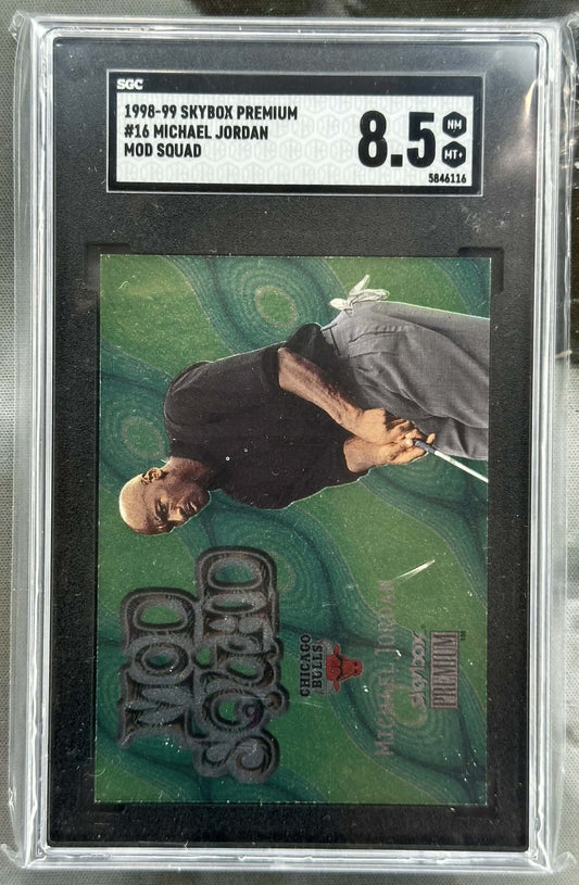 1998 SkyBox Premium Michael Jordan Mod Squad #16 SGC 8.5 graded basketball card