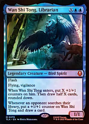 Foil Wan Shi Tong, Librarian card with shimmering Avatar: The Last Airbender spirit illustration