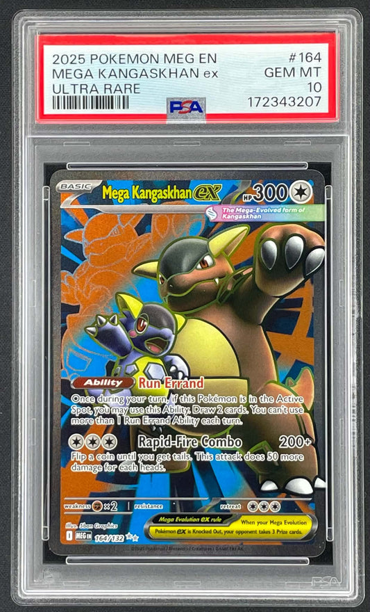 Mega Kangaskhan ex 164/132 Ultra Rare ME01 Mega Evolution Pokémon card graded PSA 10 Gem Mint