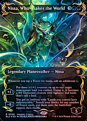 Nissa Who Shakes the World Raised Foil 0096 Bloomburrow Commander Decks Variants Magic: The Gathering