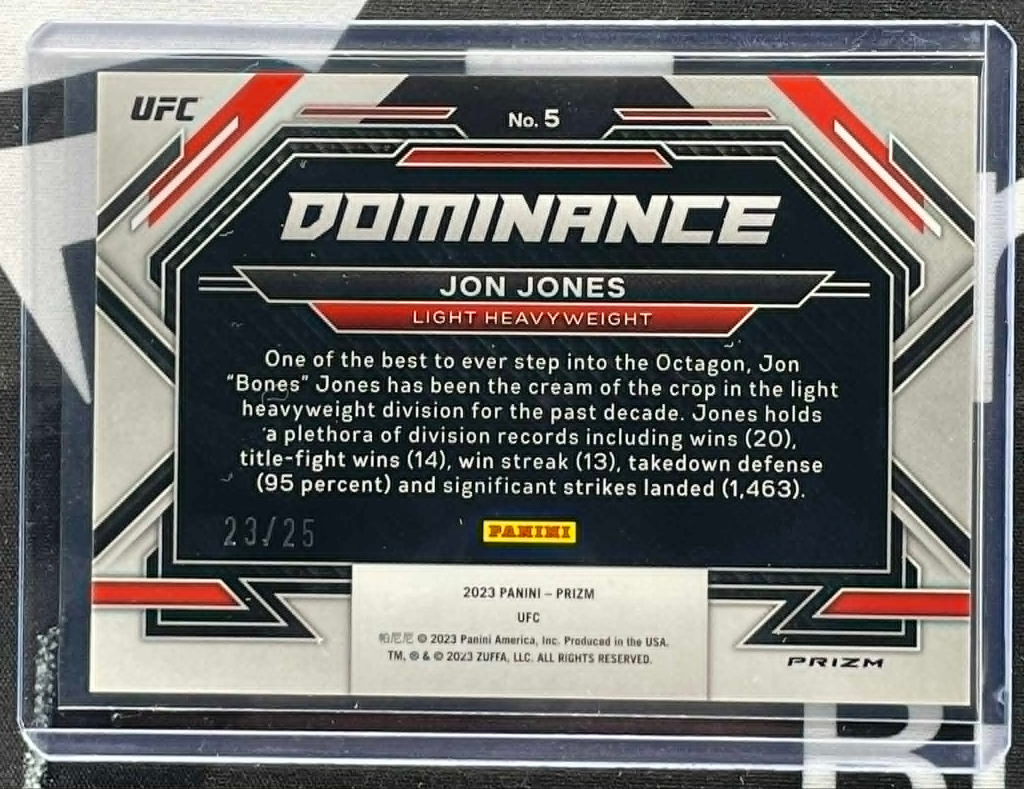 2023 Panini Prizm UFC Jon Jones Mojo Prizm /25