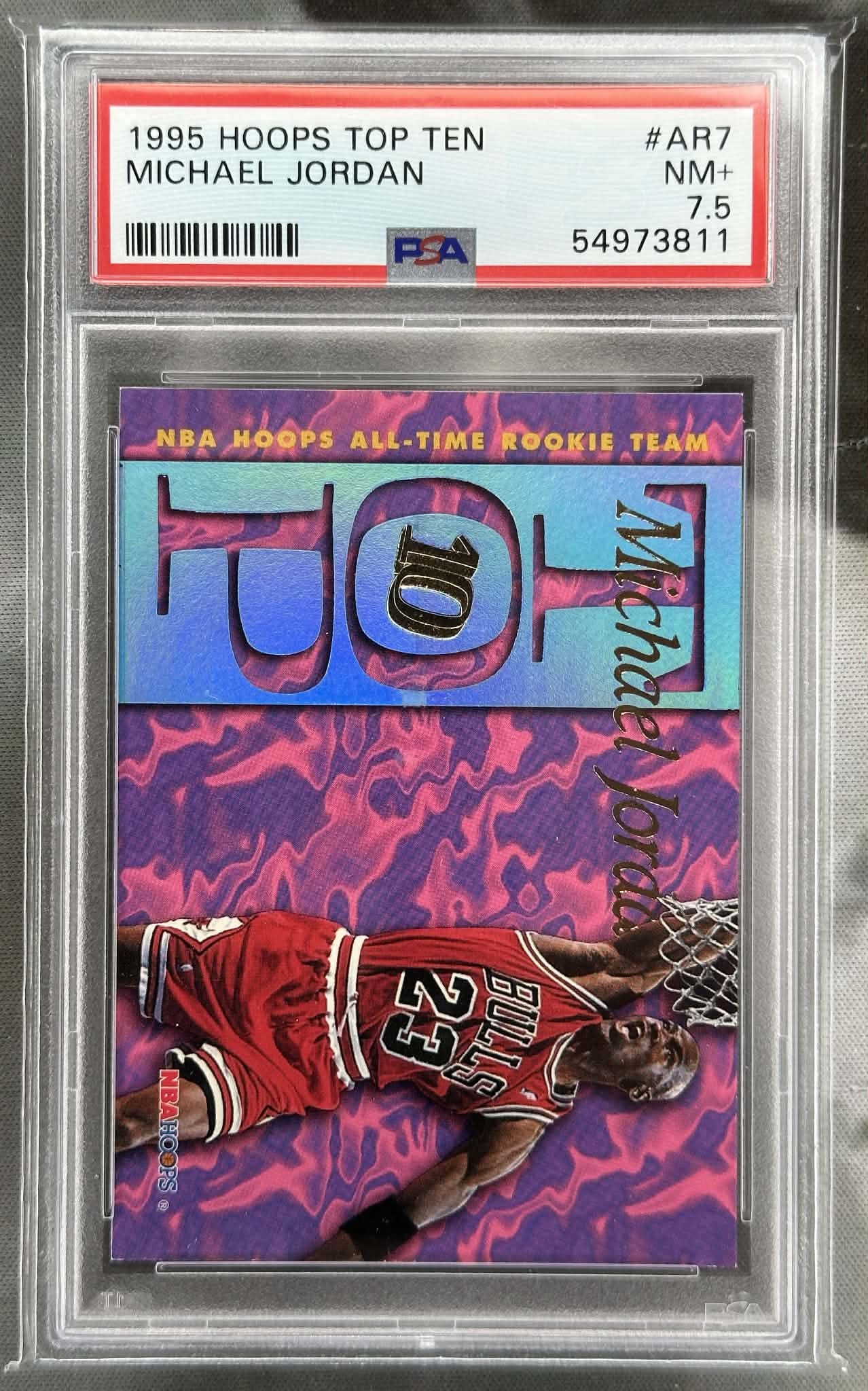 1995 Hoops Top Ten Michael Jordan #AR7 PSA 7.5 graded basketball card