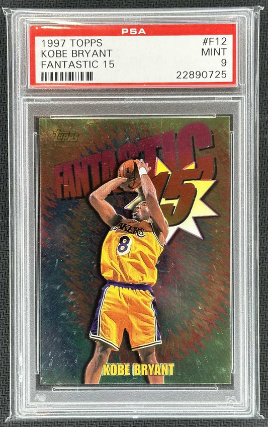 1997-98 Topps Fantastic 15 Kobe Bryant #F12 graded PSA 9 Mint
