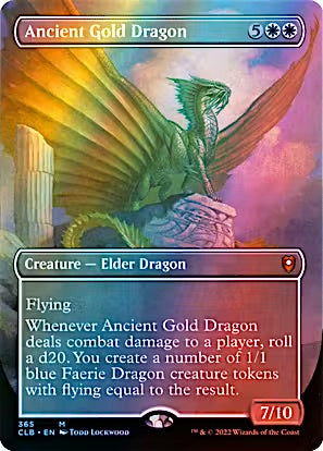 Commander Legends: Battle for Baldur's Gate Variants Foil: Ancient Gold Dragon (Borderless)