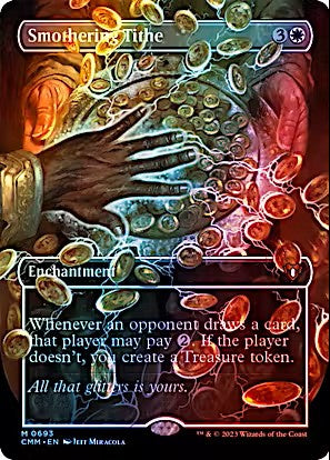 Smothering Tithe Borderless Foil Commander Masters CMM MTG trading card