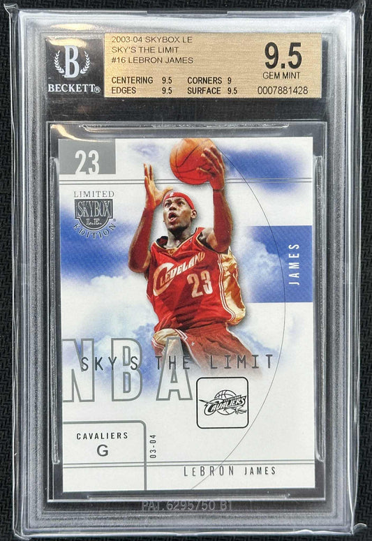 2003 SkyBox L.E. Sky’s the Limit LeBron James #16 Rookie Insert