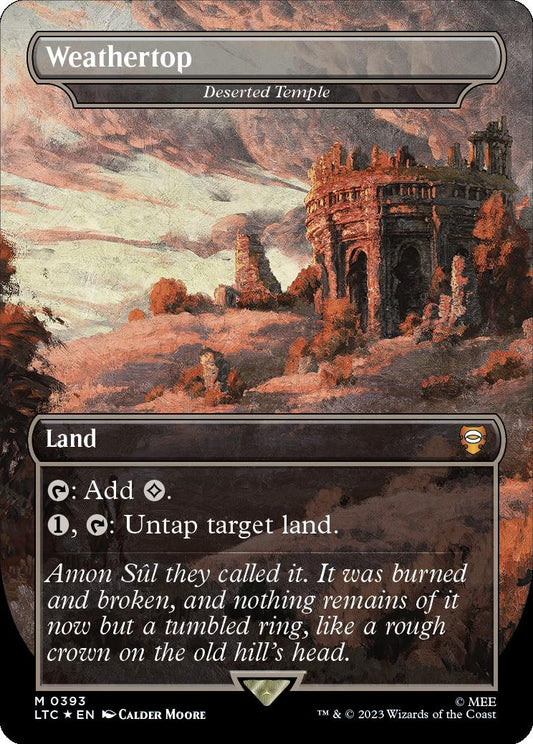 Deserted Temple 0393 – Surge Foil – Weathertop Variant – LOTR MTG Commander