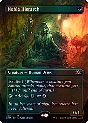 Noble Hierarch Double Masters #352 Foil Borderless Magic the Gathering card